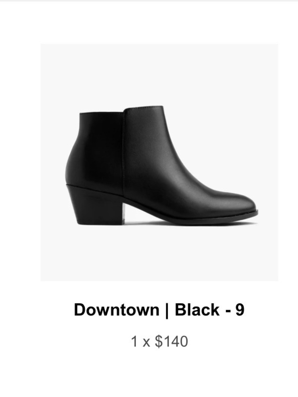 Thursday Downtown Black Leather Ankle Boots size 9 - Picture 2 of 10